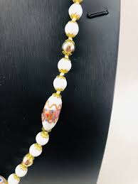 Buy Wedding Cake Bead Venetian Glass Necklace - Italian ...