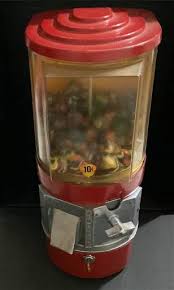 Die Cast Metal Gum Ball Coin Vending Machine.