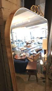 Tall Rectangular Brass Mirror with Loop Detail by Adesso Imports For Sale at 1stDibs