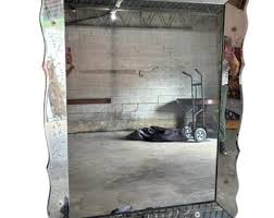 Vintage Art Deco Mirror, Etched Mirror, Venetian Mirror ...