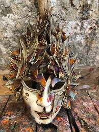 Whimsical Venetian Carnival Mask Full of Floral Decorations and Glitter - Hand-decorated Venetian Mask - Etsy Australia