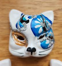 Mini Venetian Mask With Magnetic Cat Head Plaster MADE IN ...
