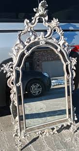 Vtg Pair Large Italian Carved Wood Mirrors Hollywood Regency ...
