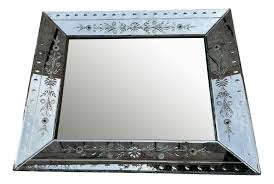 Venetian Silver Glass Mirror | Chairish