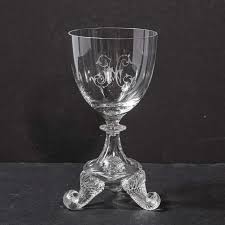 19th Century Neoclassical Swedish Translucent Wine Glasses ...