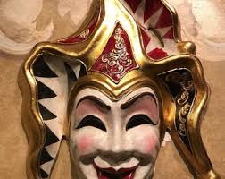 Venetian Mask, Venetian Joker, Original Paper Mache Mask - Etsy