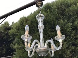 Small Murano Glass Chandelier, 1940s for sale at Pamono