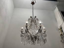 Crystal Beaded Chandelier, 1940s | eBay