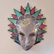 Venetian Ceramic Mask, 1980s | Chairish