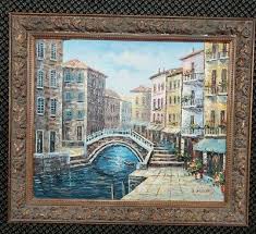 Venice Little Gondola Bridge Hand Painted Original Oil ...