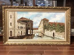 Sold at Auction: Venetian Canal Scenic Oil Painting By S ...