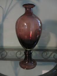 MCM Amethyst Art Deco Glass Vase - Etsy