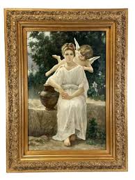 D.W. BOUGUEREAU "WHISPERINGS OF LOVE" PAINTING 33" in United ...