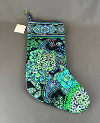 NWT Vera Bradley Christmas Stocking(s) BLUE RHAPSODY Paisley ...