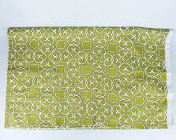 Vintage Thick Woven Olive Green Swirl Upholstery Fabric by ...