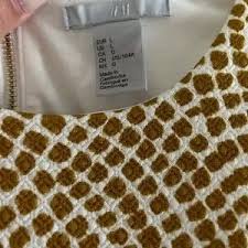 H&M | Dresses | Hm Midi Dress In Navy And Yellow | Poshmark