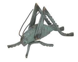 Pair Solid Brass of 2 Good Luck-solid Brass Cricket in Green ...