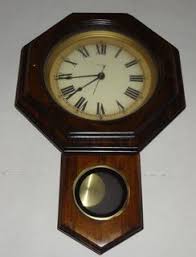 Vintage Verichron Hanging Wall Clock With Wood Case ...