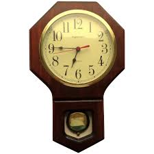 Ingraham Wooden Wall Clock with Pendulum. Quartz. Mint ...