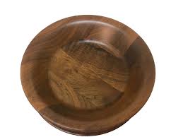 Vintage Burl Walnut Wooden Salad Serving Bowl 10" x 3 1/2 ...