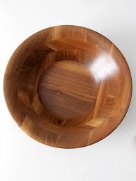 Mid Century Wood Serving Bowl Set | Chairish