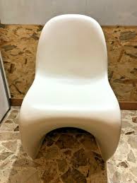 4x VITRA Panton Chair Bianche - 4 sedie originali firmate VERNER PANTON | eBay