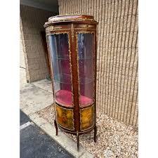 Vintage French Louis Xv Style Vitrine Display Curio Cabinet ...
