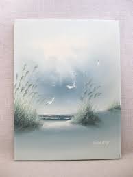 Beach Landscape Oil Painting, Original Vintage Coastal Wall Art - Etsy