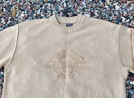 Versace Vintage Big Logo Y2k Sweater