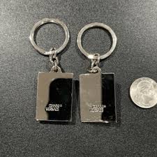 Lot Of 2 Two Silver Vintage Gianni Versace 3D Medusa Head Keychain Keyring Ring | eBay