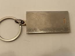 Barlow gold tone Keychain with etched resin plaque of ship | eBay