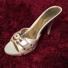 Delicious | Shoes | White Gold Heels | Poshmark