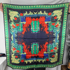 Women's Luxury 100% Silk Summer Scarves Neck Tie Square 42 x ...