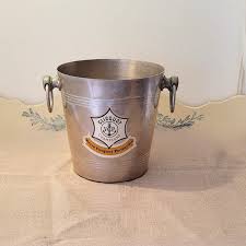 VEUVE CLICQUOT Cubo de hielo de metal francés vintage, cubo ...