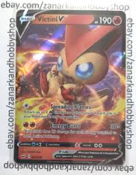 Pokemon Victini V 025/202 Sword & Shield Base Set NM | eBay