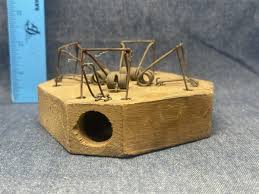 VINTAGE ANTIQUE FOUR HOLE WOOD MOUSE CHOKER TRAP | eBay