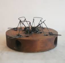 Antique Mouse Trap, Round Wood and Spring Wire Noose ...