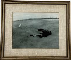 Andrew Wyeth His Boot Print Apple Tree Framed Matted Signed ...
