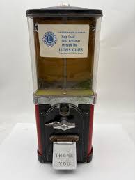 Antique Vintage Victor Penny Gumball Machine Works Great ...