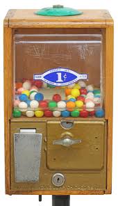 Sold at Auction: VICTOR "BABY GRAND" COIN-OPERATED CANDY VENDING MACHINE, 1950s