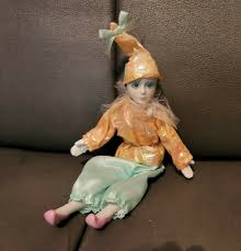 Vintage 9" Mardi Gras Jester Hand Painted Porcelain Face ...