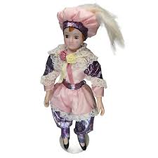 Porcelain Doll Royal Court Jester Harlequin 12" Hand Painted ...