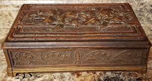 Antique Hand Carved Wooden Mavrakos Chocolate Candies Box ...