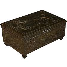 Vintage Repousse Jennings Brothers Bronze Dresser Box ...