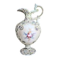 Large Antique Nippon Styled Ewer or Pitcher with Ornate ...