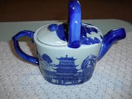 Victoria Ironstone Teapot Blue and Blue Green | eBay