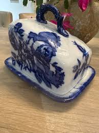 Victoria Ware Ironstone Blue White Cheese Dish - Etsy Ireland