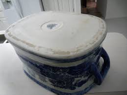 Victoria Ware Ironstone Foot Bath Bowl: Blue Transferware ...