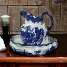 Victoria Ware Vintage Ironstone Pitcher and Basin in a Flow ...