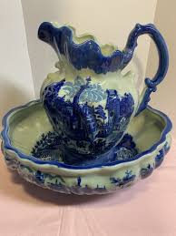 Vintage Victoria Ware Ironstone Water Pitcher and Basin Bowl ...